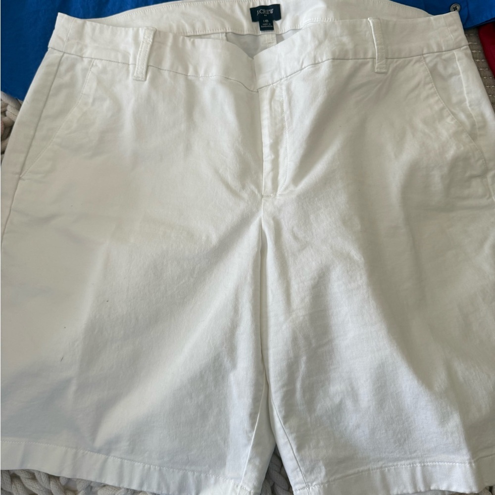 J. Crew White Cotton Shorts